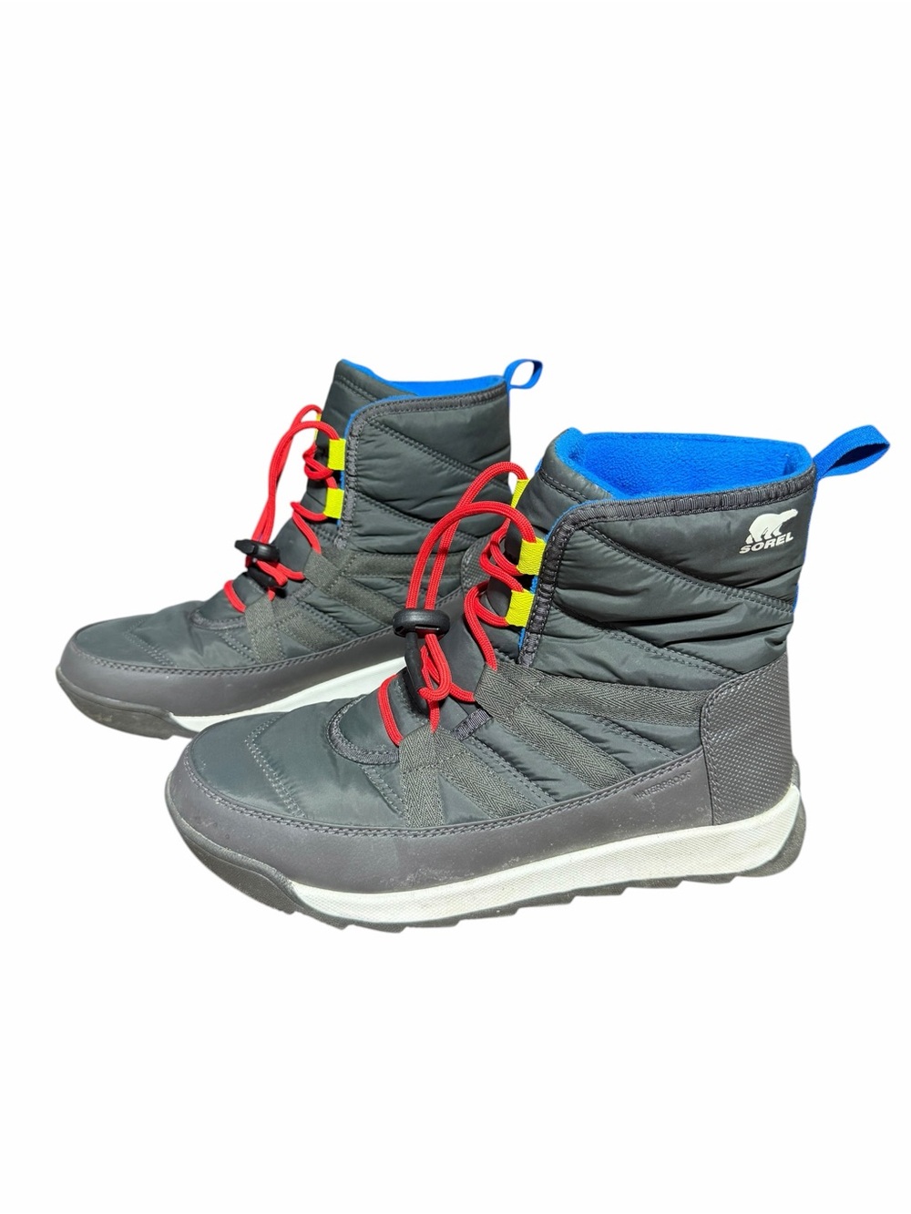 Sorel Youth Whitney II Short Lace waterproof black snow boots, kids 7/eur 39
